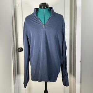 Men's Blue Half-Zip Sweater